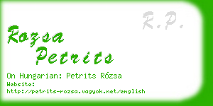 rozsa petrits business card